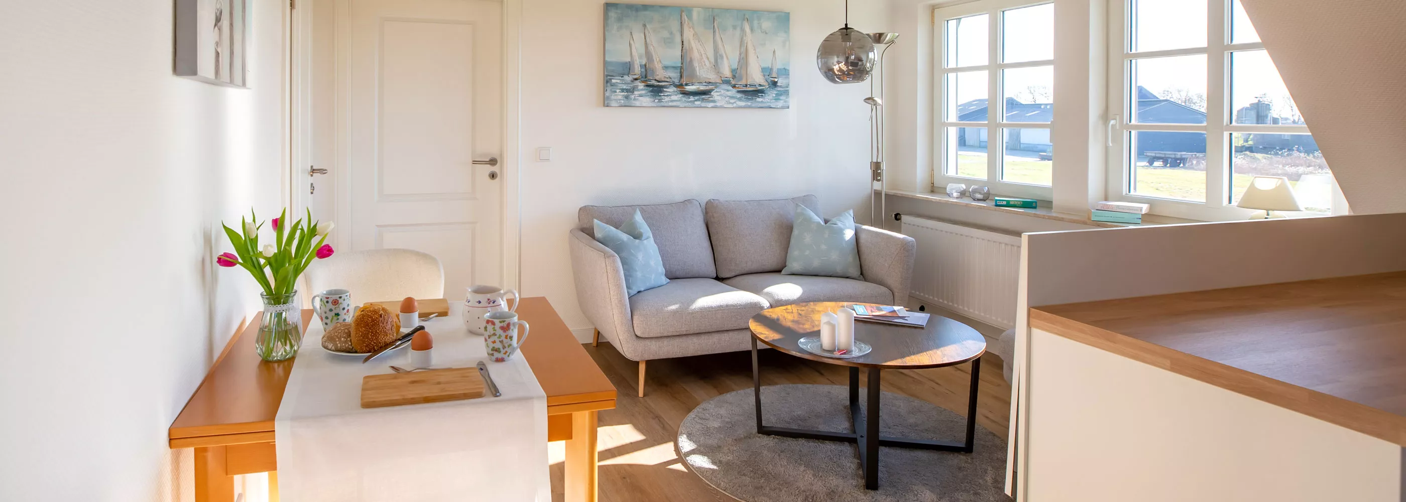 Ruhige Atmosphäre an der Ferienwohnung auf Pellworm für Urlaub zu zweit an der Nordsee